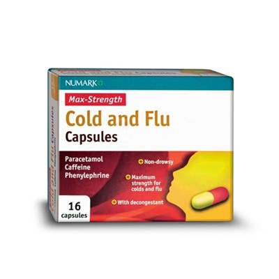 Numark Max Strength Cold &amp; Flu 16 Capsules