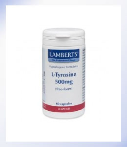 Lamberts L-Tyrosine 500mg Capsules (8329)